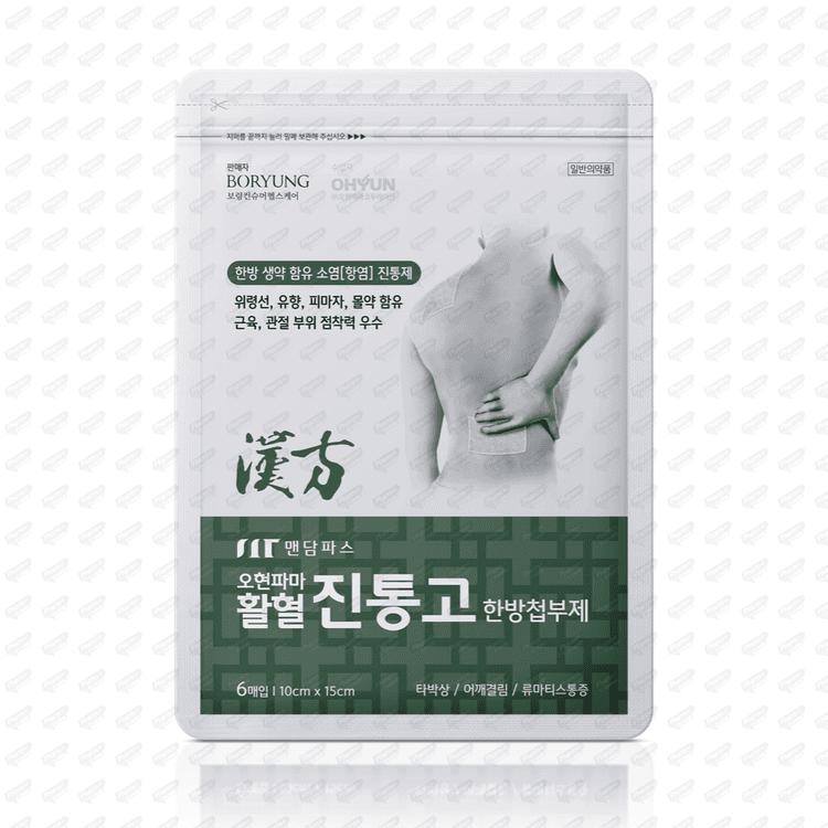 활혈진통고 한방첩부제 (팩) 6매/1포 /매