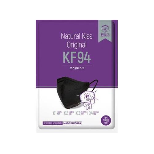 내추럴키스 황사방역마스크(KF94/새부리형/검정/국산/대형) 