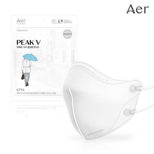 아에르 피크브이라이트 황사방역마스크 KF94(백색/대형/국산/새부리형) 
