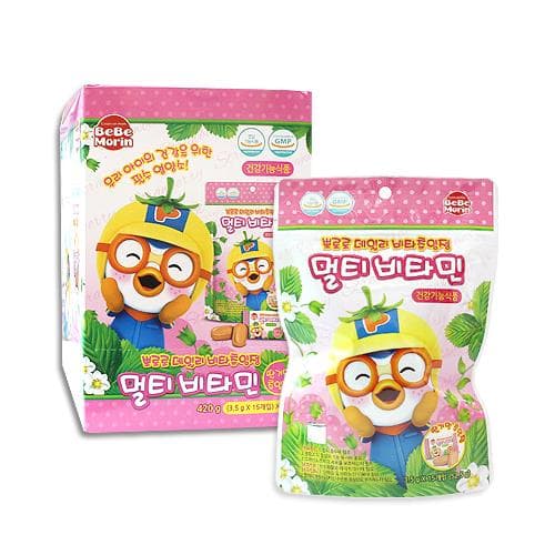 뽀로로 데일리 비타츄잉정 멀티비타민(딸기맛) 세트 1
