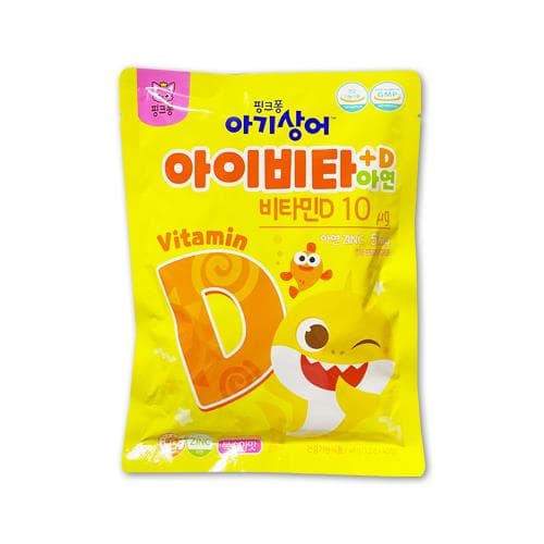 핑크퐁 아기상어 아이비타D+아연(복숭아맛)