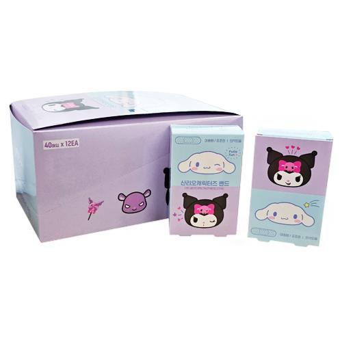 산리오캐릭터즈 더밴드패턴밴드 표준형 대용량(쿠로미&시나모롤) 세트