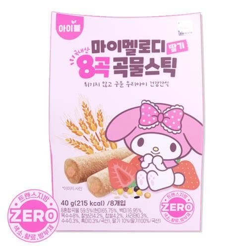 산리오 마이멜로디 8곡 곡물스틱 (딸기맛/국내산)