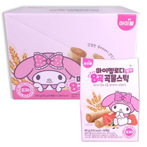 산리오 마이멜로디 8곡 곡물스틱 (딸기맛/국내산) 세트