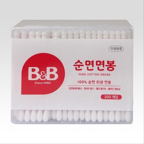 B&B 비앤비 순면면봉 사각 2TYPE