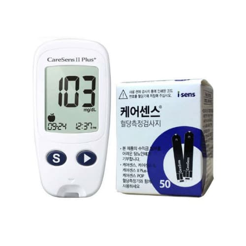 [기획 1+1] 케어센스 혈당측정지 + 케어센스 혈당측정기기 (10매 포함)