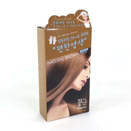 샴푸하듯 하나로 프리미엄 편안한 염색(자연갈색)/펴난 5분헤어칼라