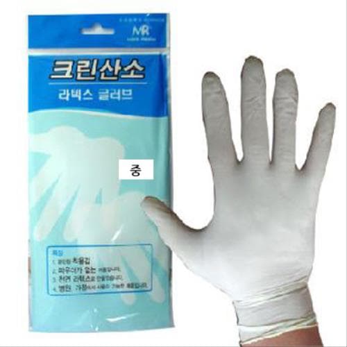 크린산소 라텍스 글러브(중)