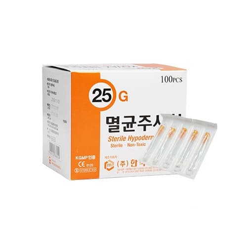 한국백신 일회용 멸균주사침 25G*5/