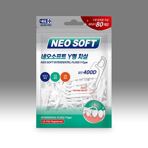 네오 소프트 Y형 일회용 치실 (얇은400D)