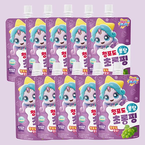 캐치티니핑 음료 청포도 퐁당 초롱핑