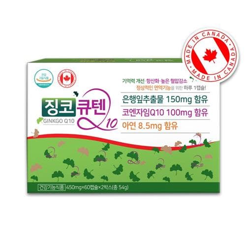 징코 큐텐10(은행잎추출물+코엔자임Q10+아연)