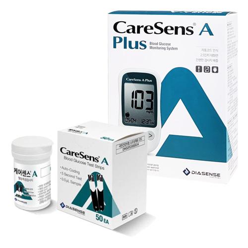 케어센스A 혈당측정지(스트립지) + 케어센스A 혈당측정기 50매입+1개