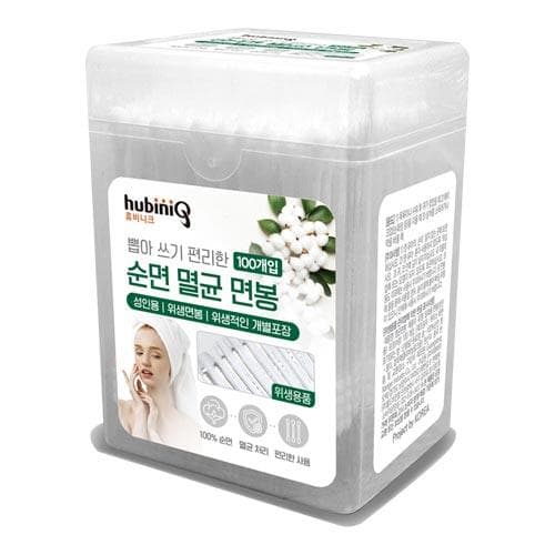 휴비니크 뽑아쓰기 편리한 순면 멸균 면봉 (성인용,개별포장)