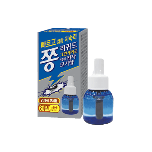 그린세이프에프액체전자모기향 45ml 60일(쫑리퀴드액60) 24개