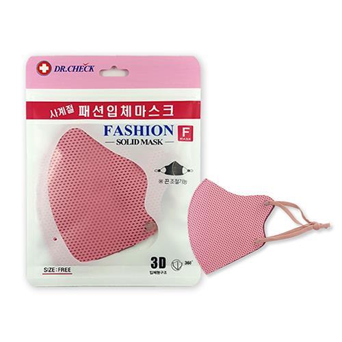 닥터체크 사계절 패션입체마스크 (핑크)