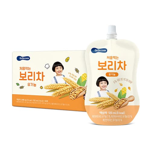 베베쿡 처음먹는 보리차(유기농) 120ml 20입 세트-BB352892