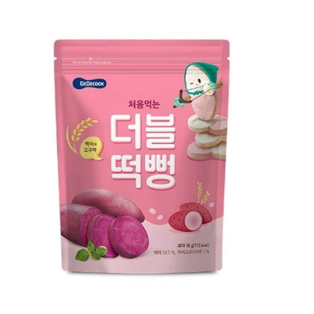베베쿡 처음먹는 더블떡뻥 백미와 고구마