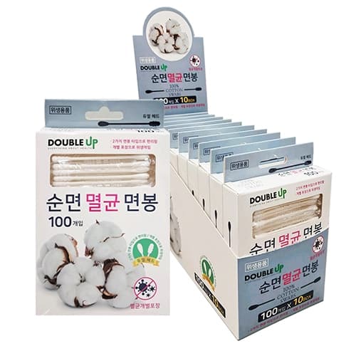 더블업 순면 멸균면봉 100 (멸균개별포장) 세트