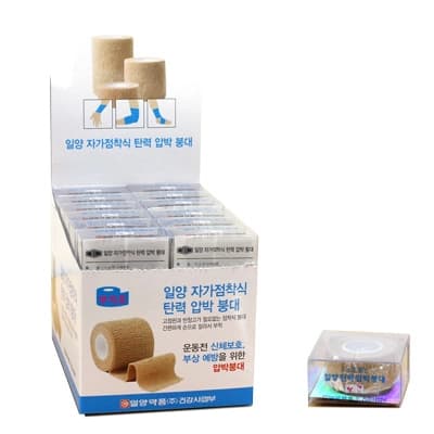 스스로 붙는 일양 탄력 압박 붕대 세트 (면/1인치) 자가점착식 IY178865_24