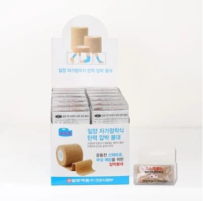 스스로 붙는 일양 탄력 압박 붕대 세트 (부직포/1인치) 자가점착식 IY174690_24