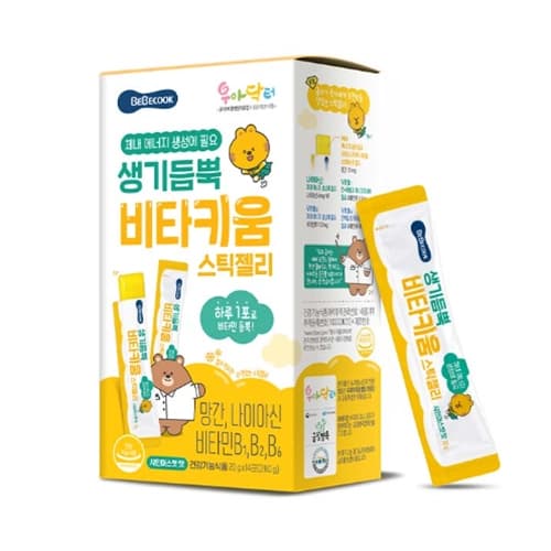베베쿡 생기듬뿍 비타키움 스틱젤리 (샤인머스켓맛)