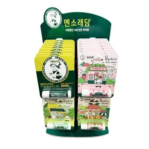 멘소래담 립밤 진열대 패키지
