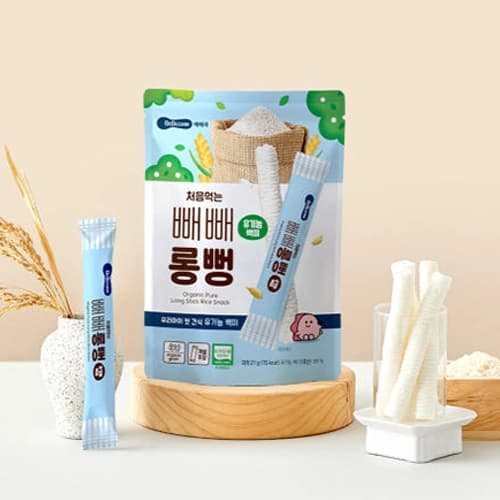 베베쿡 처음먹는 빼빼롱뻥 (유기농 백미)