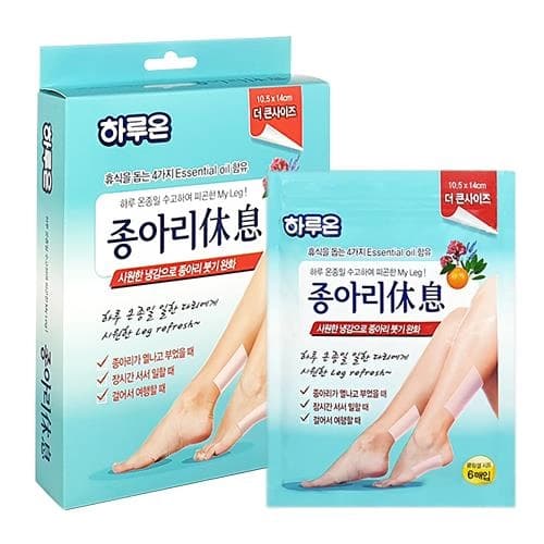 하루온 더큰사이즈 종아리휴식(쿨링젤시트/발다리마사지패치/10.5*14cm)