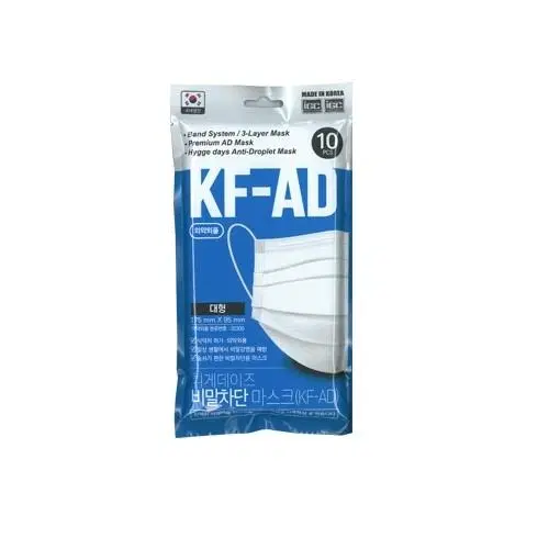 휘게데이즈 비말자단 마스크 KF-AD(휘게데이즈 비말차단 마스크(KF-AD/국산/대형/백색)소형) 
