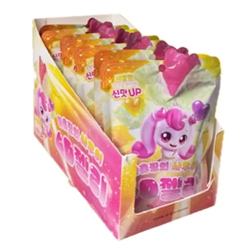 캐치티니핑 하츄핑의 사우어 4D젤리 세트 