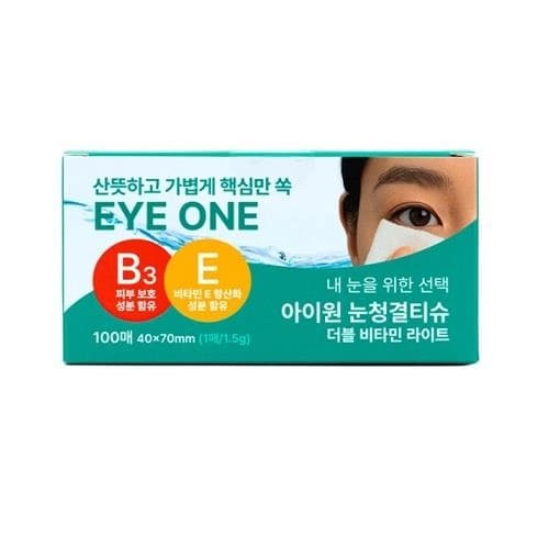 아이원 눈청결티슈 더블 비타민 라이트(B3,E/매입 가볍게 데일리 케어)