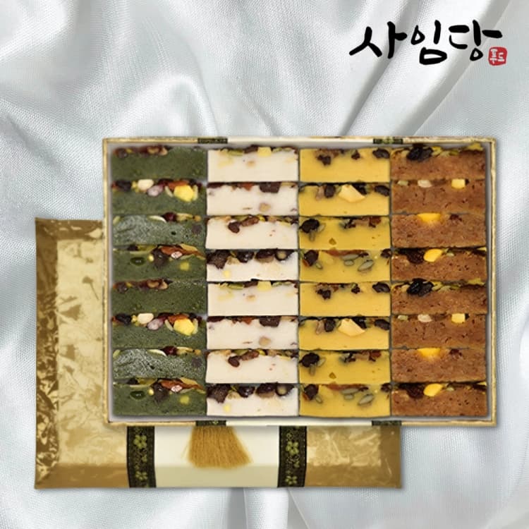 [사임당] 은빛영양떡세트(한지함+보자기포장)