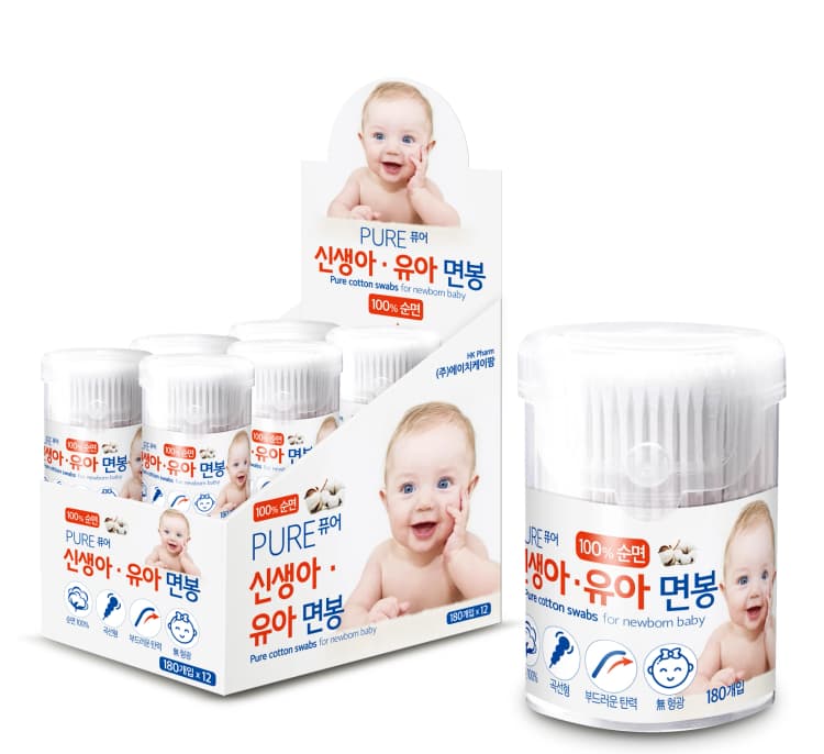 맑은나라 신생아 유아면봉