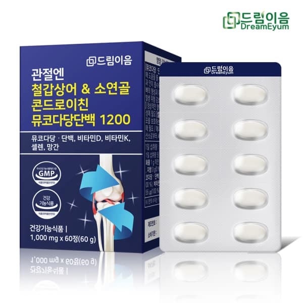 드림이음 관절엔 철갑상어&소연골 콘드로이친 뮤코다당단백1200