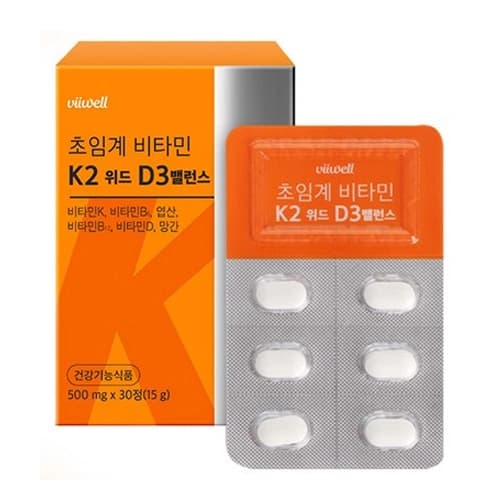 비웰 초임계 비타민 K2 위드 D3 밸런스