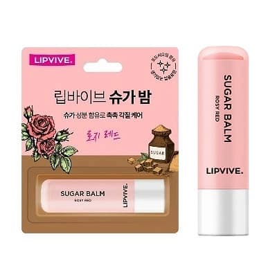 애경 립바이브 슈가밤 립케어 (로지레드)