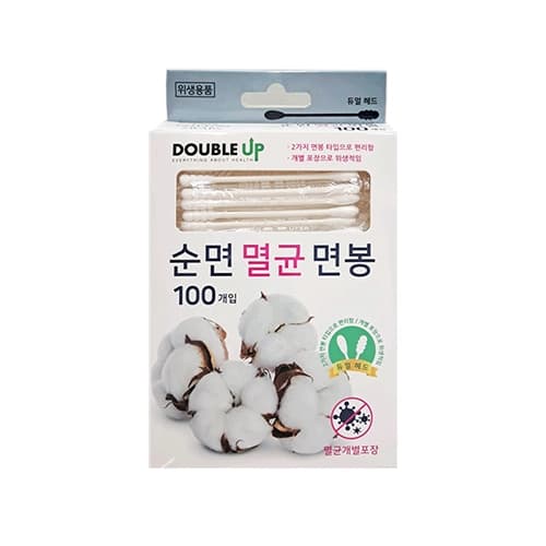 더블업 순면 멸균면봉 100 (멸균개별포장)