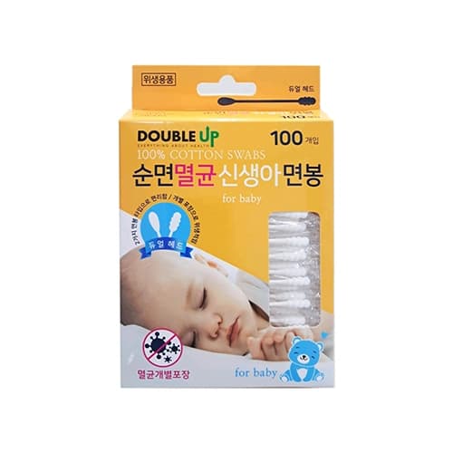 더블업 순면 멸균 신생아 면봉