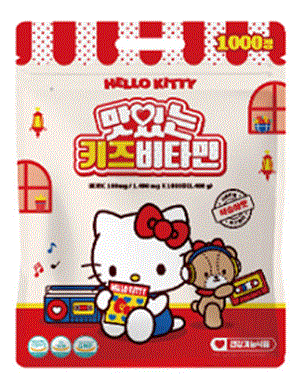 헬로키티 맛있는 키즈비타민(복숭아맛) 1000정