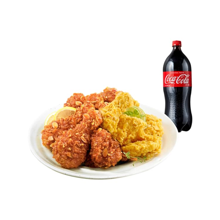 [BHC치킨] 후라이드반/양념반+콜라1.25L