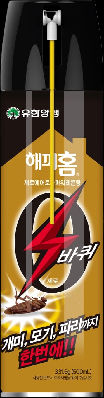 해피홈 제로에어로솔파워 레몬향(바퀴) 500ml (허가완료제품)