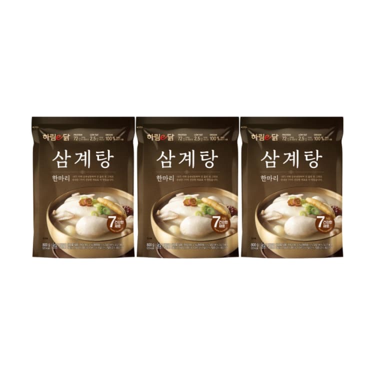 [하림] 하림이닭 한마리삼계탕 800g 3개
