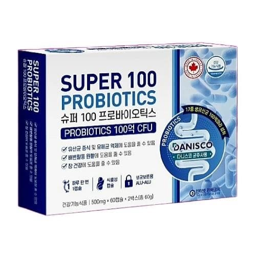 슈퍼100 프로바이오틱스(17종 생유산균) 500mg