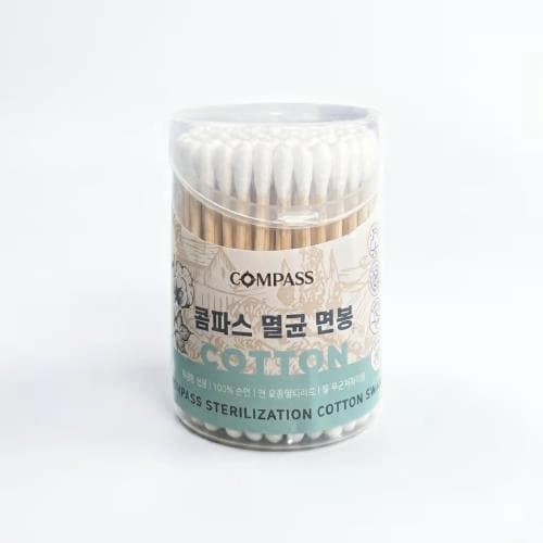 콤파스 성인용 멸균 면봉 (멸균처리/100%순면/원통)