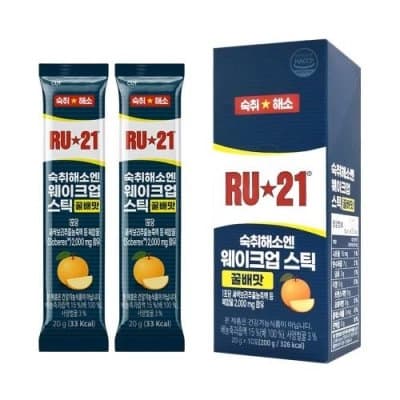 알유21(RU-21) 숙취해소엔 웨이크업 스틱 (젤리타입/꿀배맛)