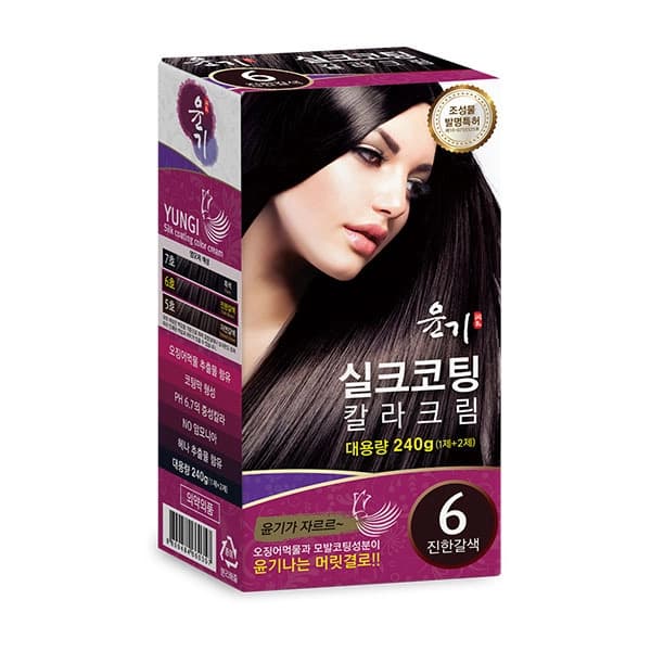 윤기 실크코팅 칼라크림(대용량 먹물 염색약)