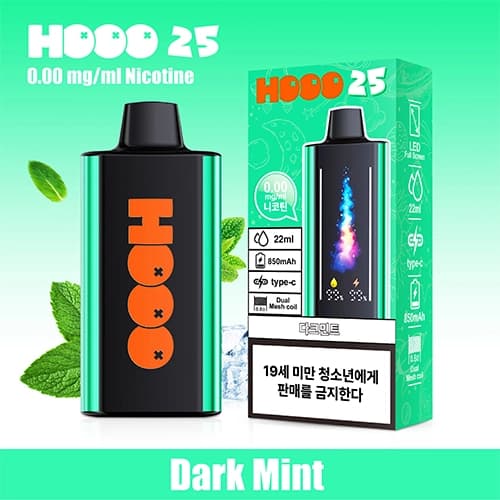 [무니코틴] HOOO25 다크민트(CE/RoHS/KC인증/대용량) 22ml
