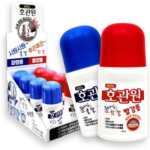 바르는 호관원 빨강통 파랑통 핫겔 혼합세트(스포츠마사지겔/롤타입)